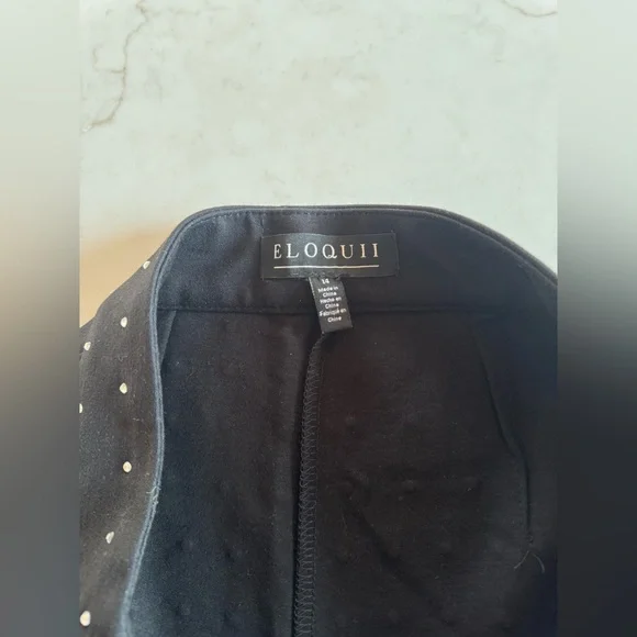 NWT Eloquii Sequin Black Capris - size 14 - Picture 5 of 10
